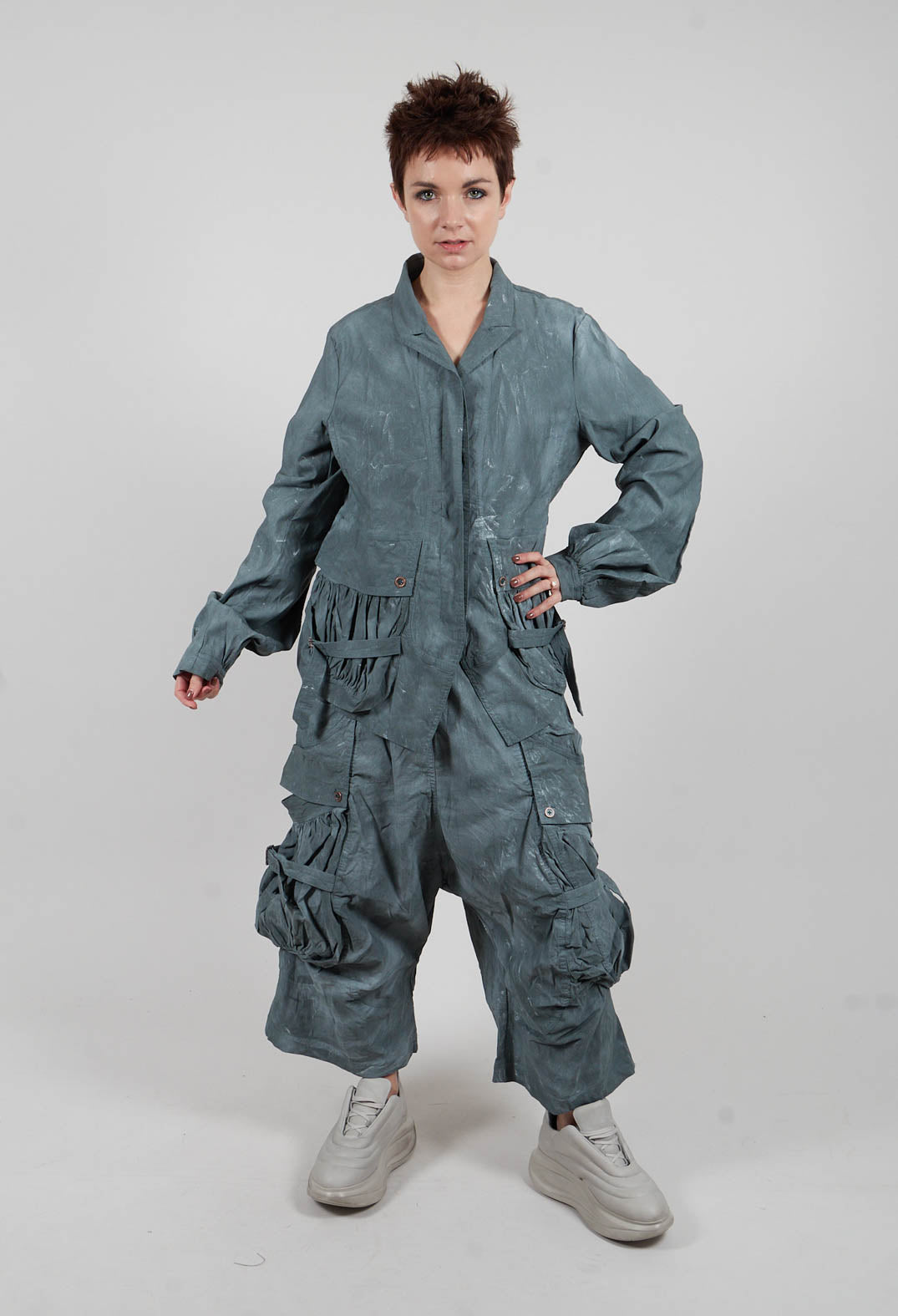 Balloon Cuff Jacket in Seaweed Fog - 2391106