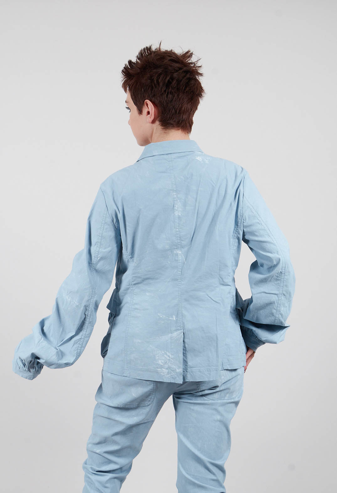 Balloon Cuff Jacket in Sky Fog - 2391106