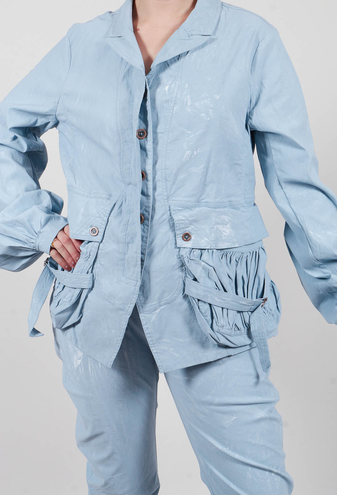 Balloon Cuff Jacket in Sky Fog - 2391106