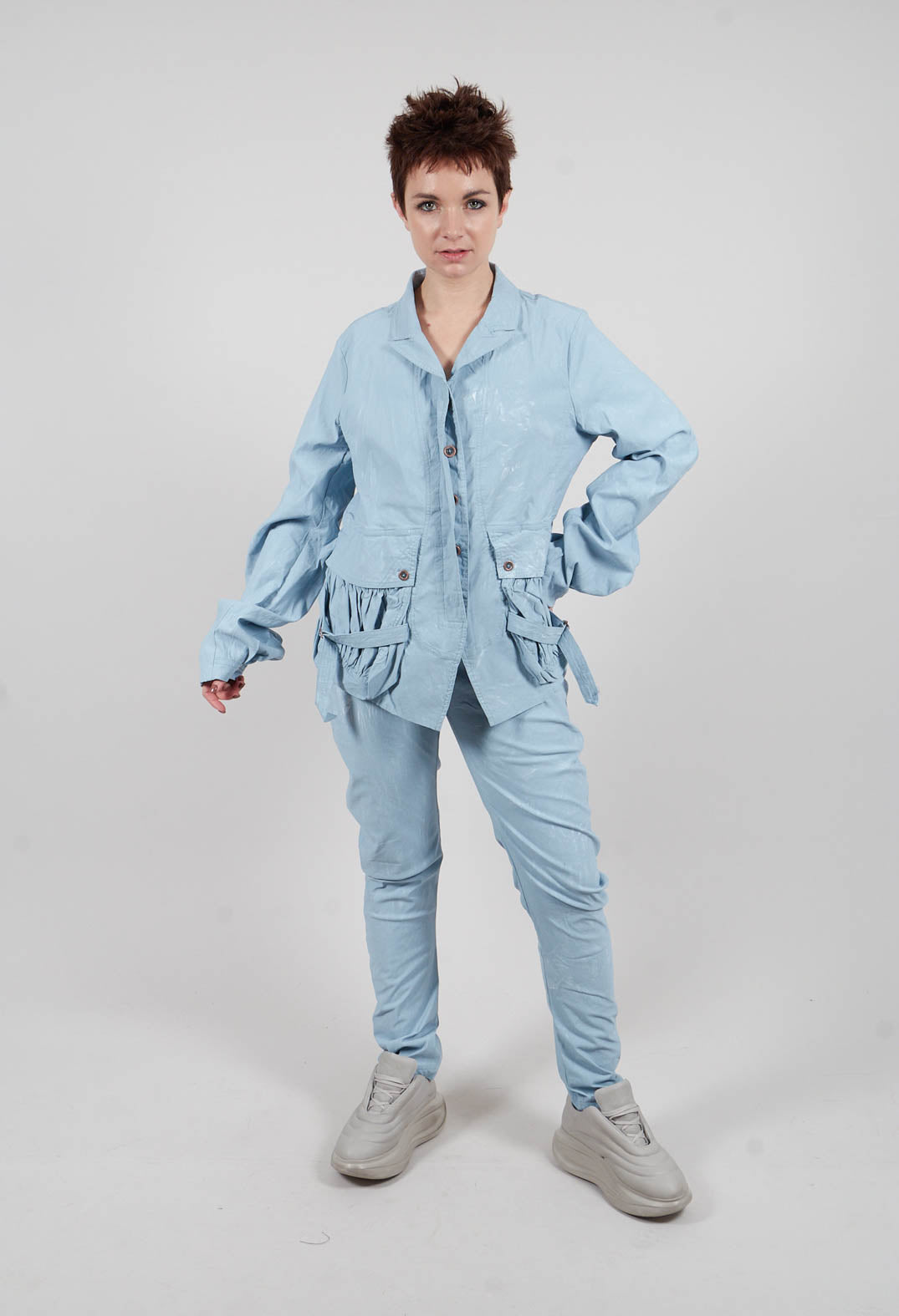 Balloon Cuff Jacket in Sky Fog - 2391106