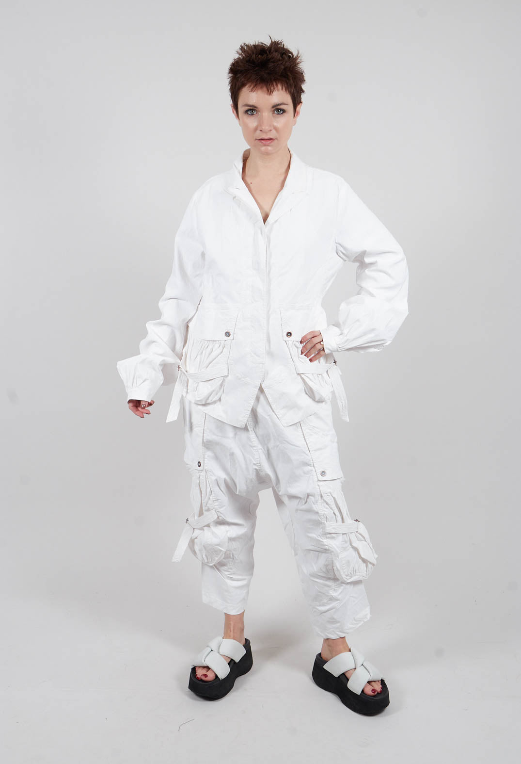 Balloon Cuff Jacket in Seafoam Fog - 2391106