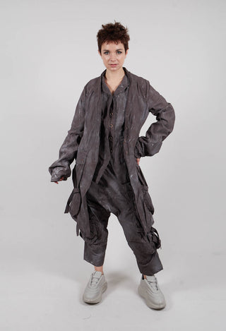 Balloon Cuff Coat in Amber Fog - 2391207