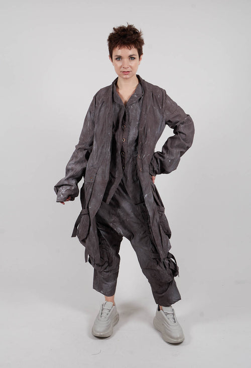 Balloon Cuff Coat in Amber Fog - 2391207