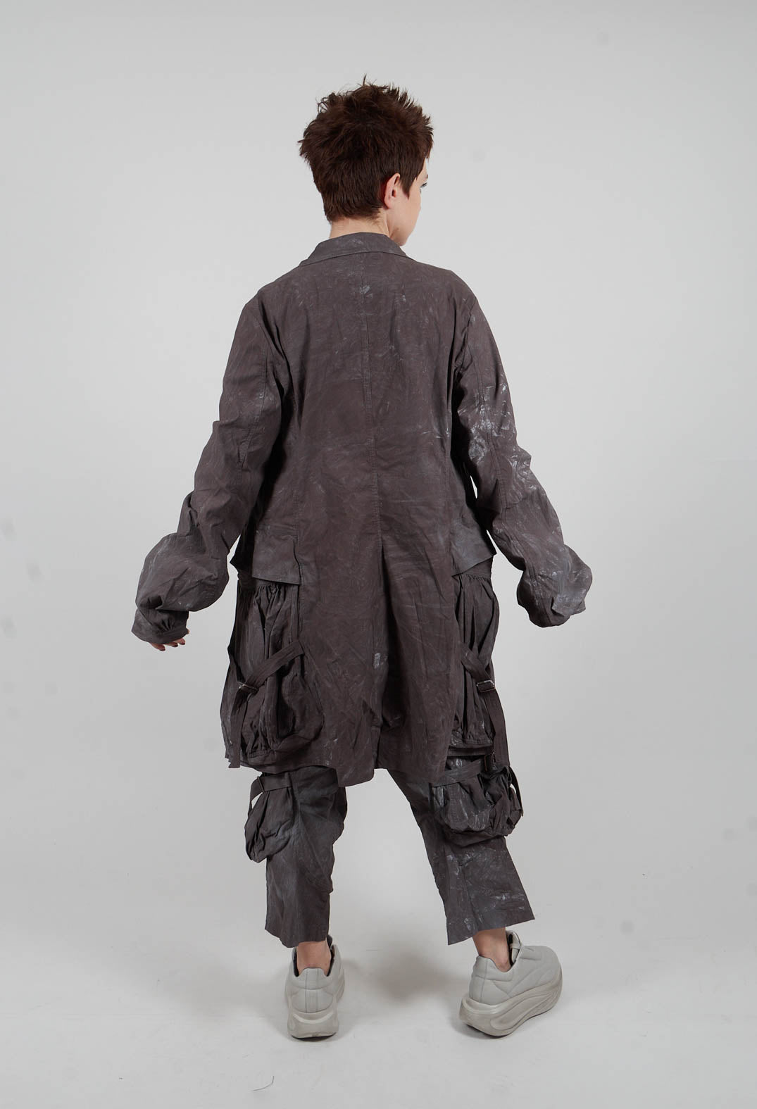 Balloon Cuff Coat in Amber Fog - 2391207