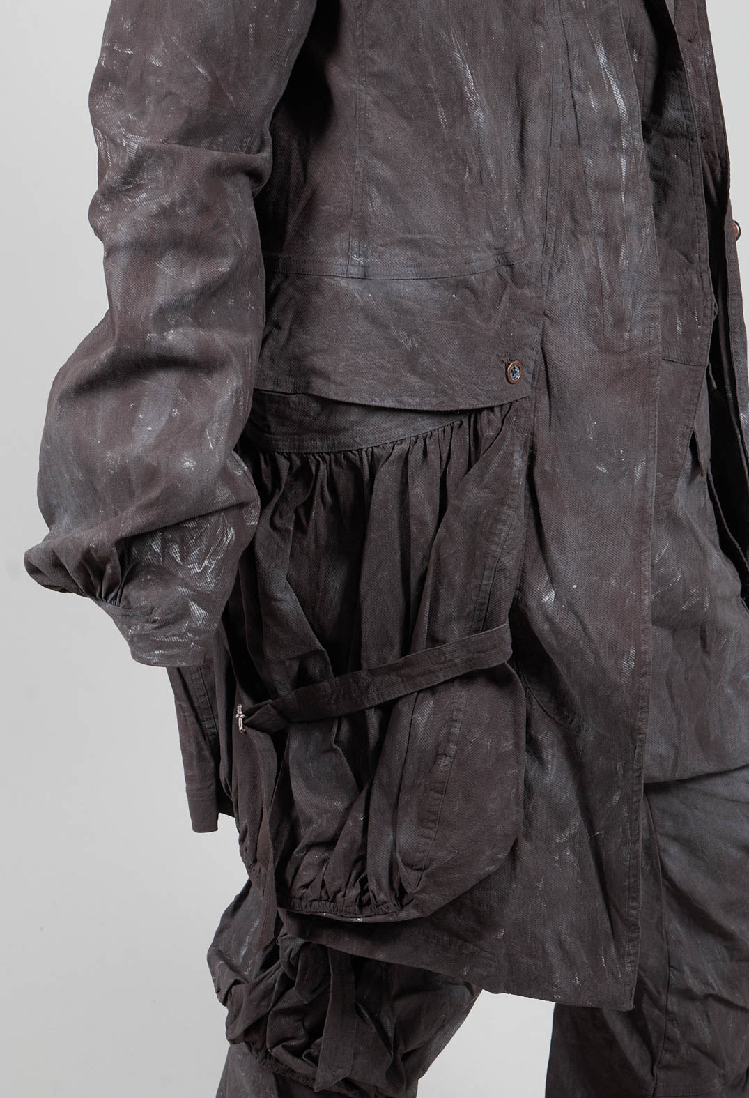 Balloon Cuff Coat in Amber Fog - 2391207