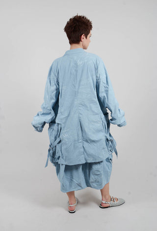 Balloon Cuff Coat in Sky Fog - 2391207