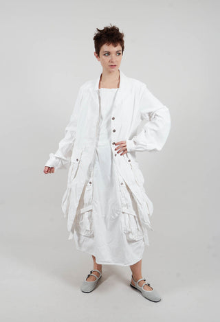Balloon Cuff Coat in Seafoam Fog - 2391207