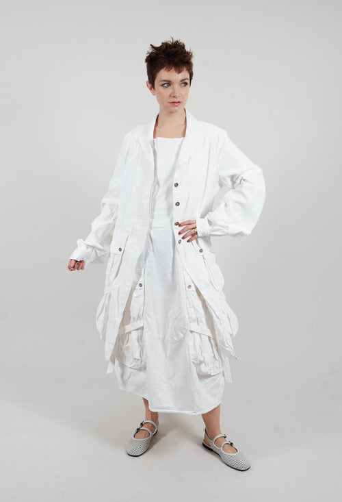 Balloon Cuff Coat in Seafoam Fog - 2391207