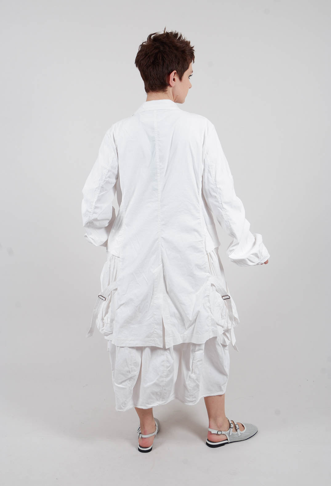 Balloon Cuff Coat in Seafoam Fog - 2391207