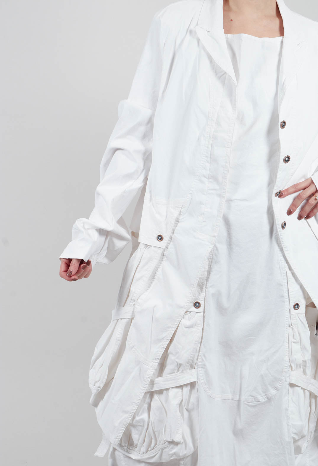 Balloon Cuff Coat in Seafoam Fog - 2391207
