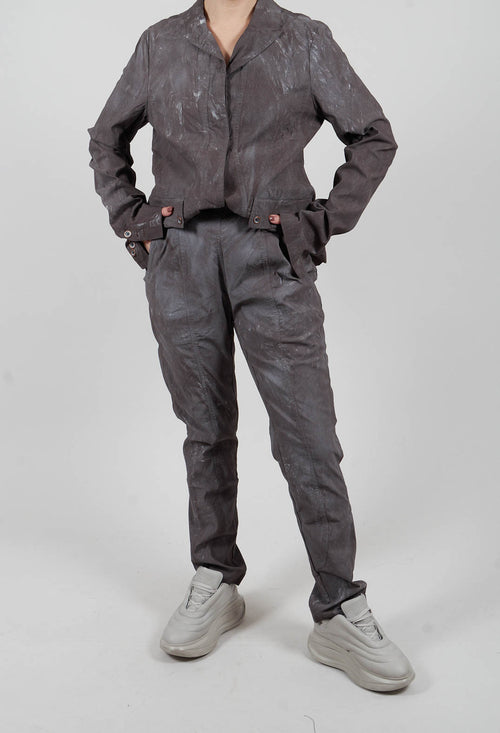 Slim Pull On Trousers in Amber Fog - 2390110