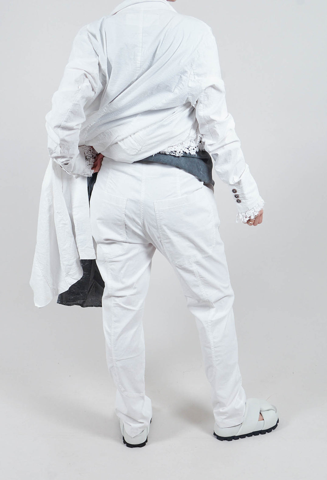 Slim Pull On Trousers in Seafoam Fog - 2390110
