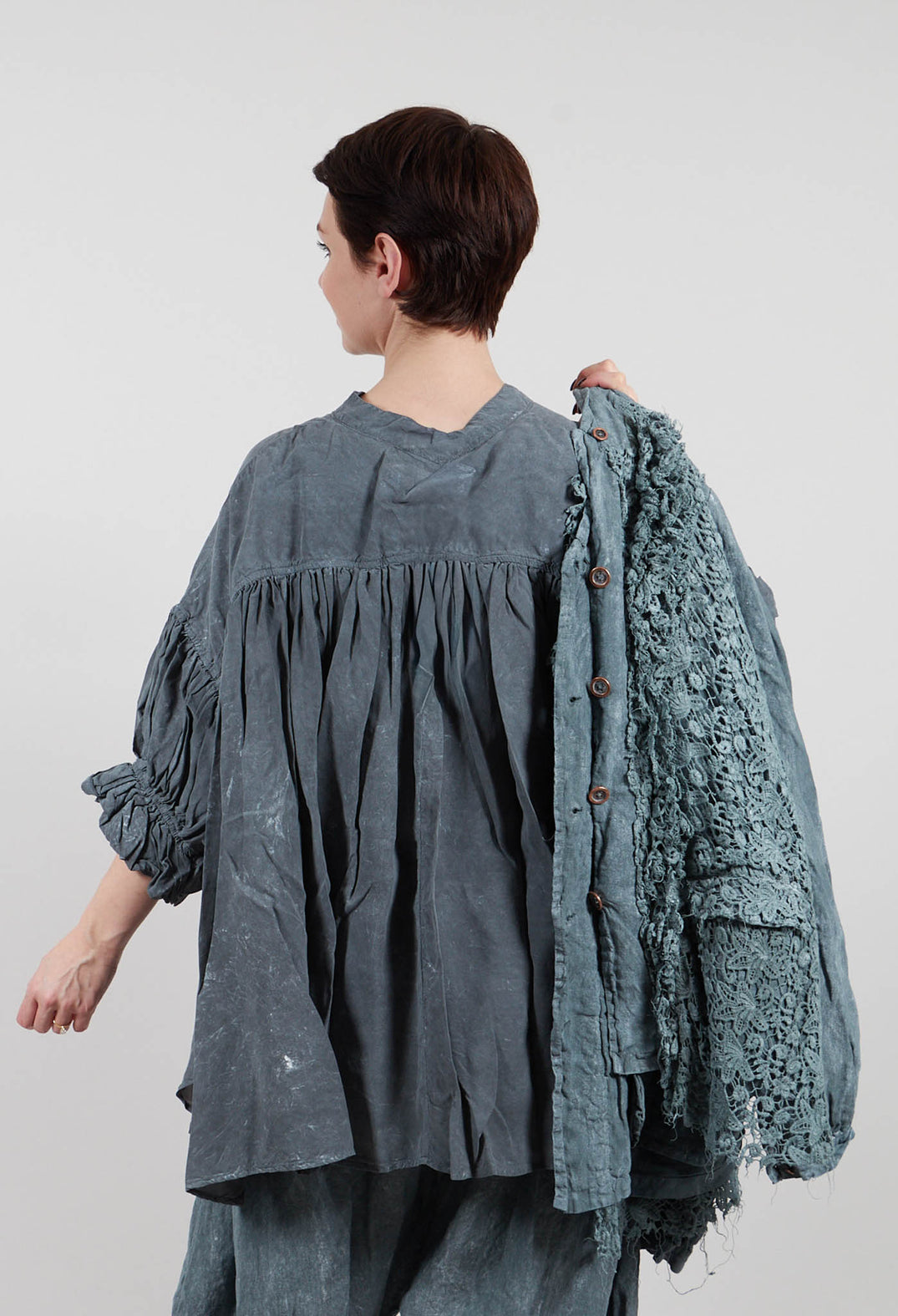 Oversized Shirt in Seaweed Fog - 2470403