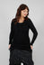 Longline Lace T-Shirt in Black Gloss - 2520518