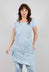 Longline Lace T-Shirt in Sky Fog - 2520509