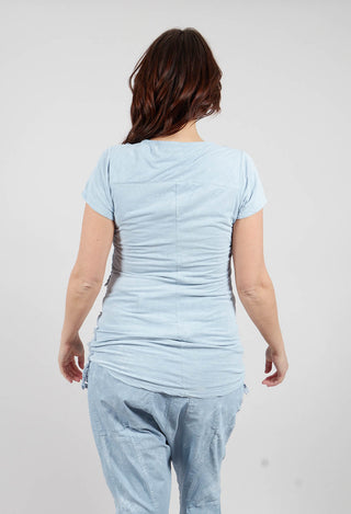 Longline Lace T-Shirt in Sky Fog - 2520509