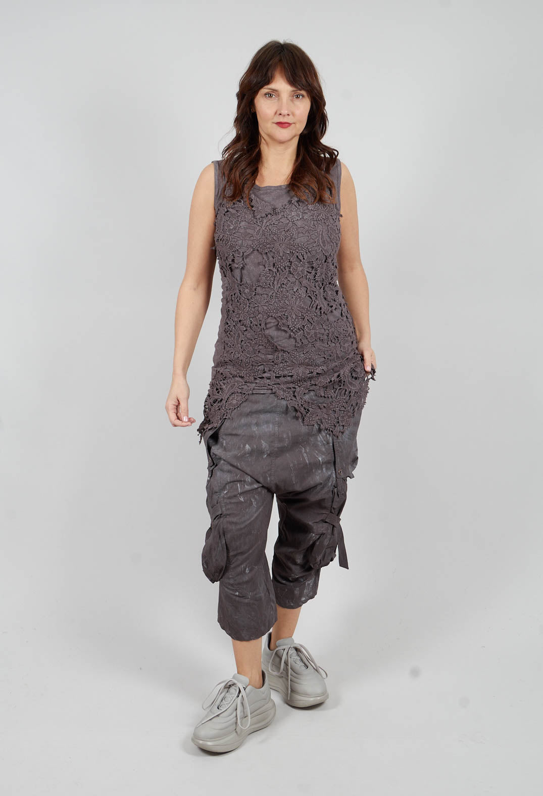 Lace Top in Amber Fog - 2520810