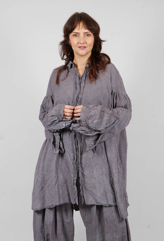 Rundholz Longline Raw Edge Shirt in Amber Fog - 2580904