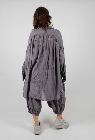 Rundholz Longline Raw Edge Shirt in Amber Fog - 2580904