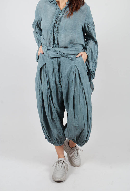Pleat Front Trousers in Seaweed Fog - 2580109