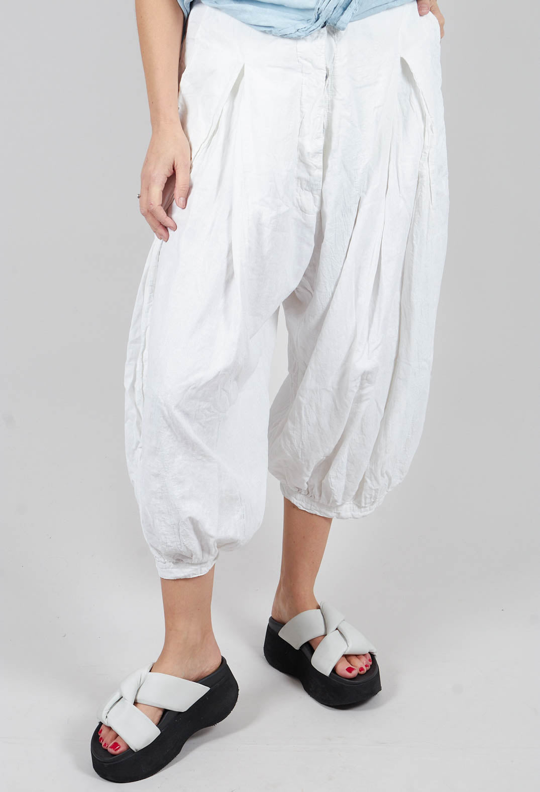 Pleat Front Trousers in Seafoam Fog - 2580109