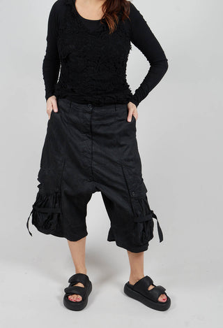 Pocket Trousers in Black Gloss - 2600127