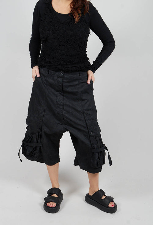 Pocket Trousers in Black Gloss - 2600127