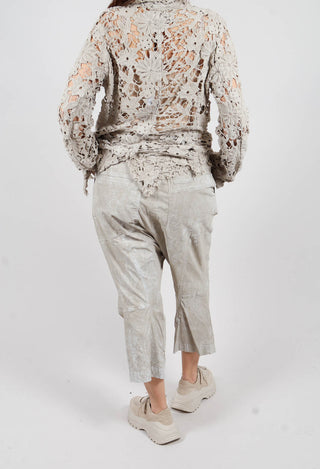 Dropcrotch Trousers in Linen Fog- 2600112