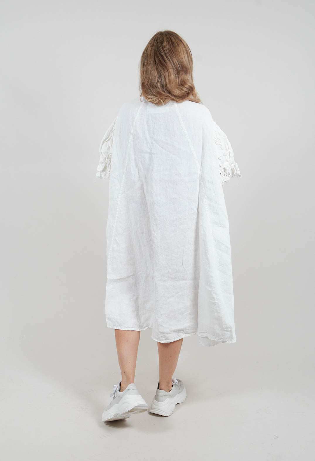 Lace Trim Dress in Seafoam Fog - 2670905