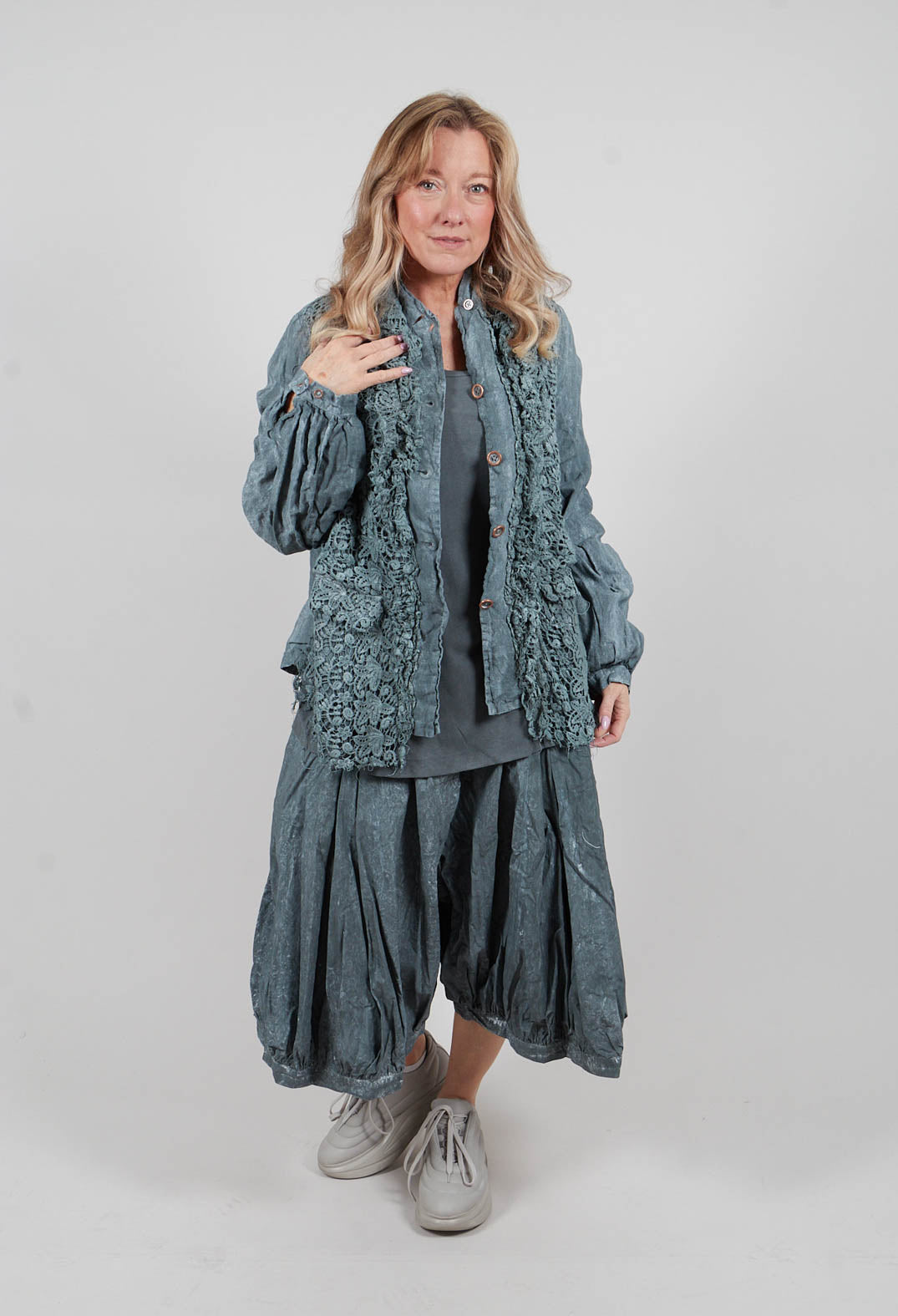 Lace Jacket in Seaweed Fog - 2671106