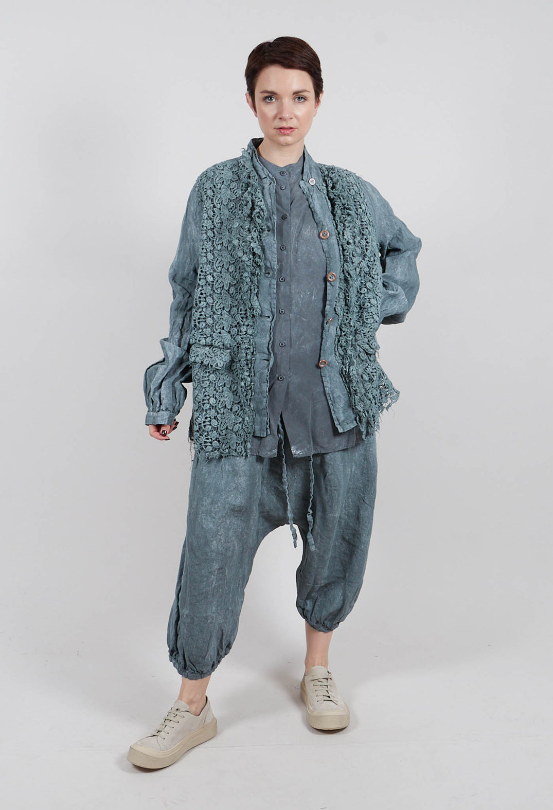 Oversized Shirt in Seaweed Fog - 2470403