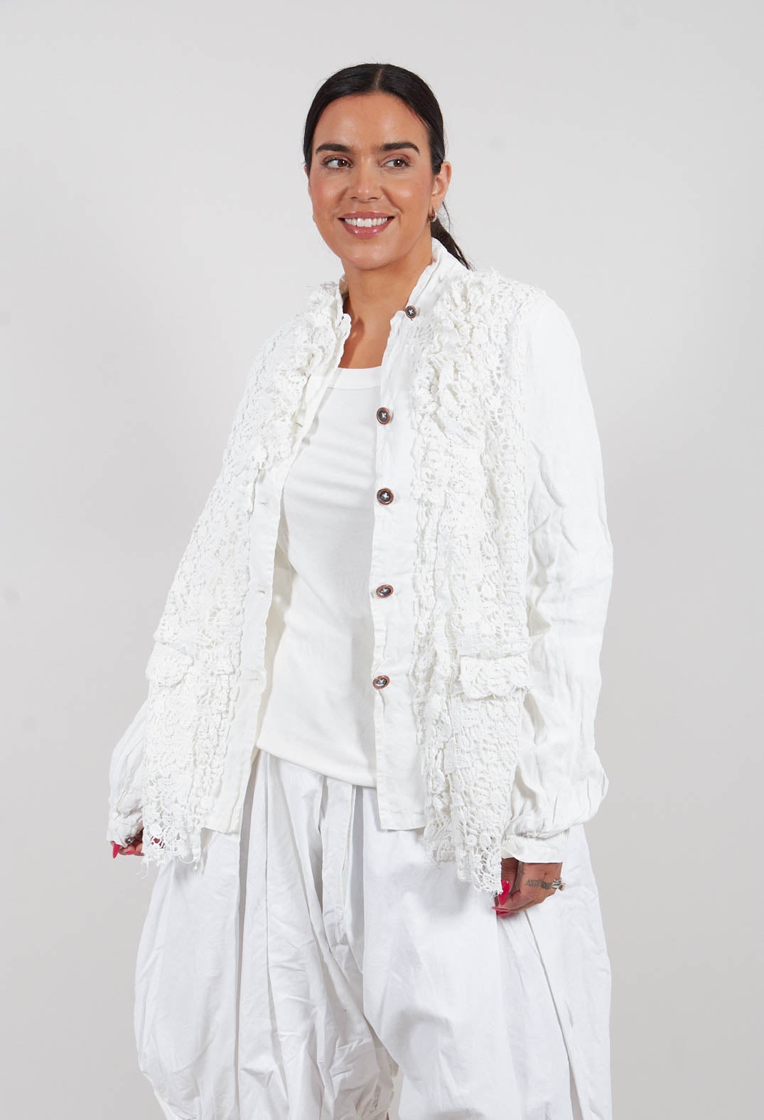 Lace Jacket in Seafoam Fog - 2671106