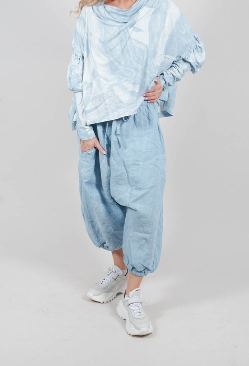 Linen Trousers in Sky Fog - 2670109