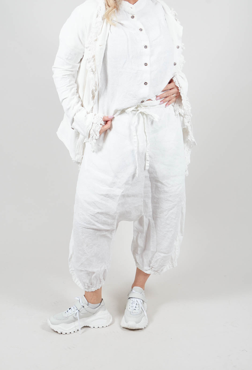 Linen Trousers in Seafoam Fog - 2670109
