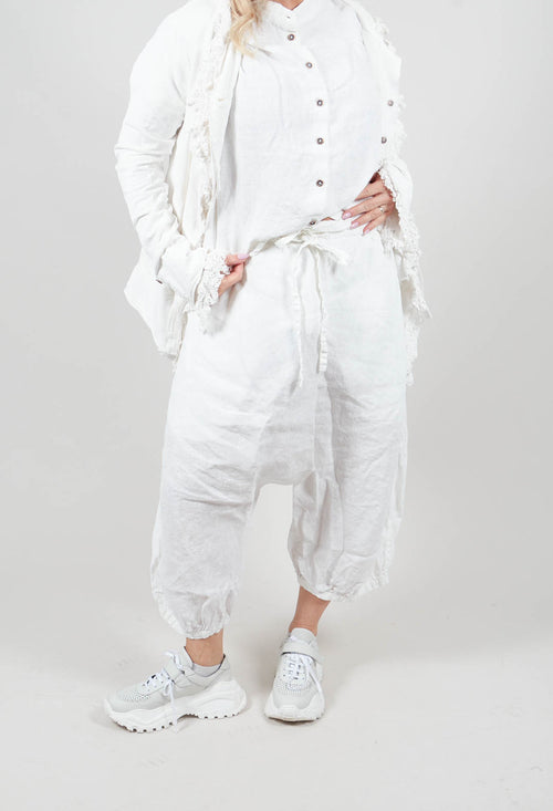 Linen Trousers in Seafoam Fog - 2670109