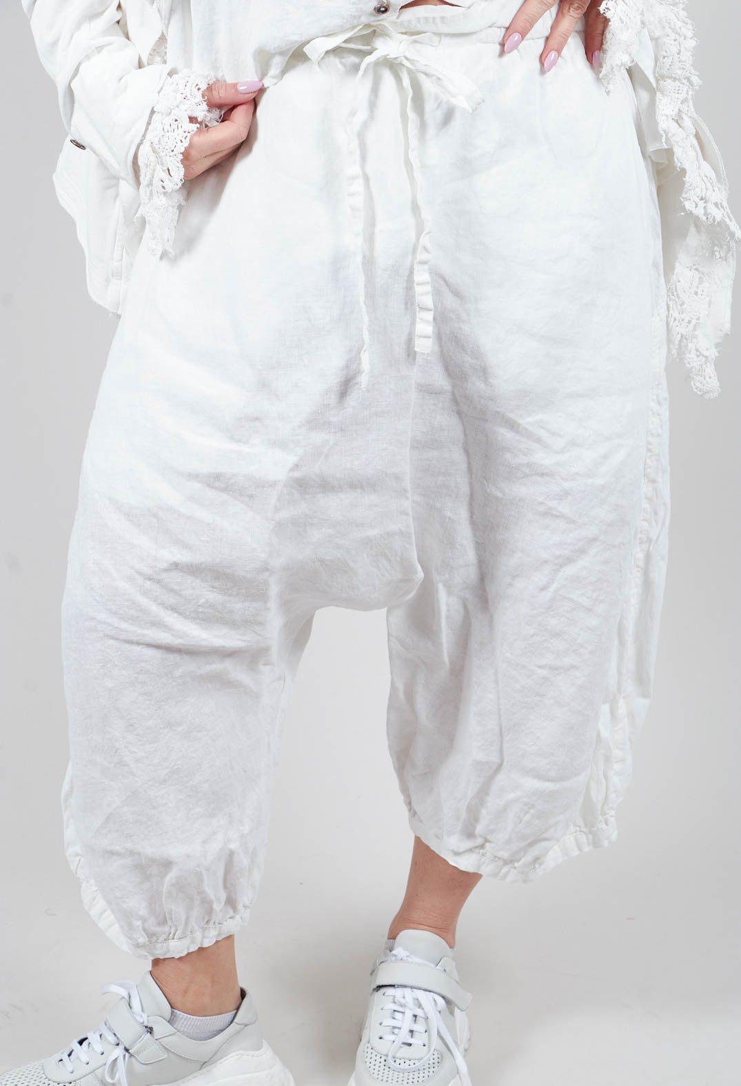 Linen Trousers in Seafoam Fog - 2670109