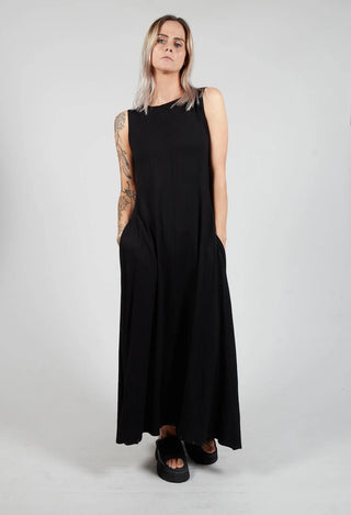 Sleeveless Dress Style Jumpsuit in Black