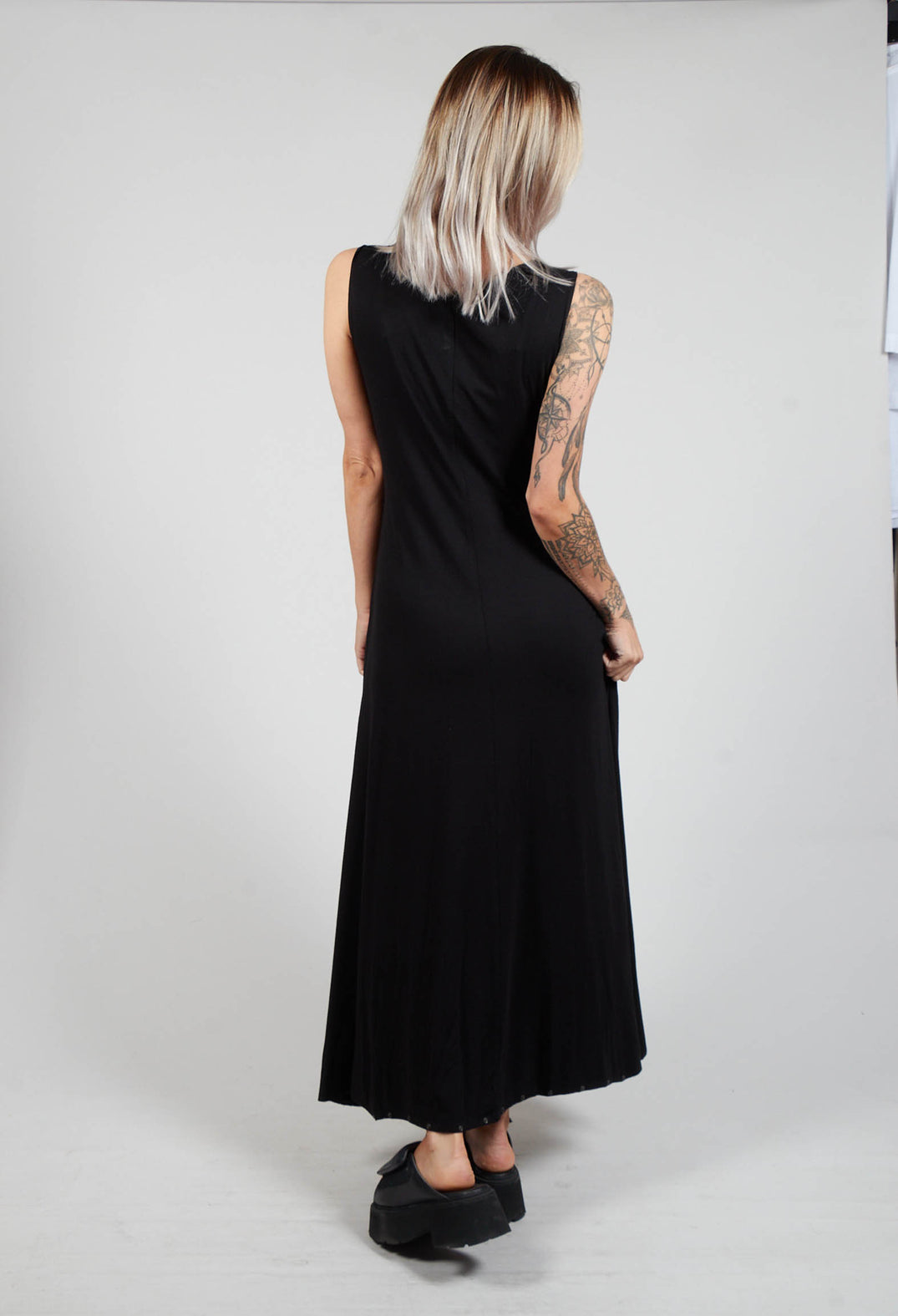 Sleeveless Dress Style Jumpsuit in Black