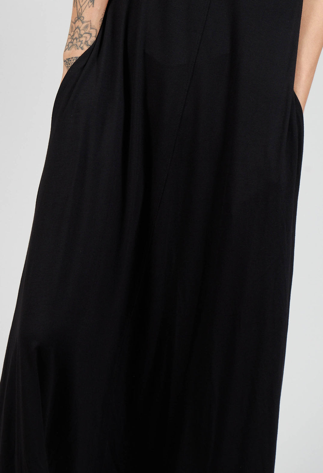 Sleeveless Dress Style Jumpsuit in Black