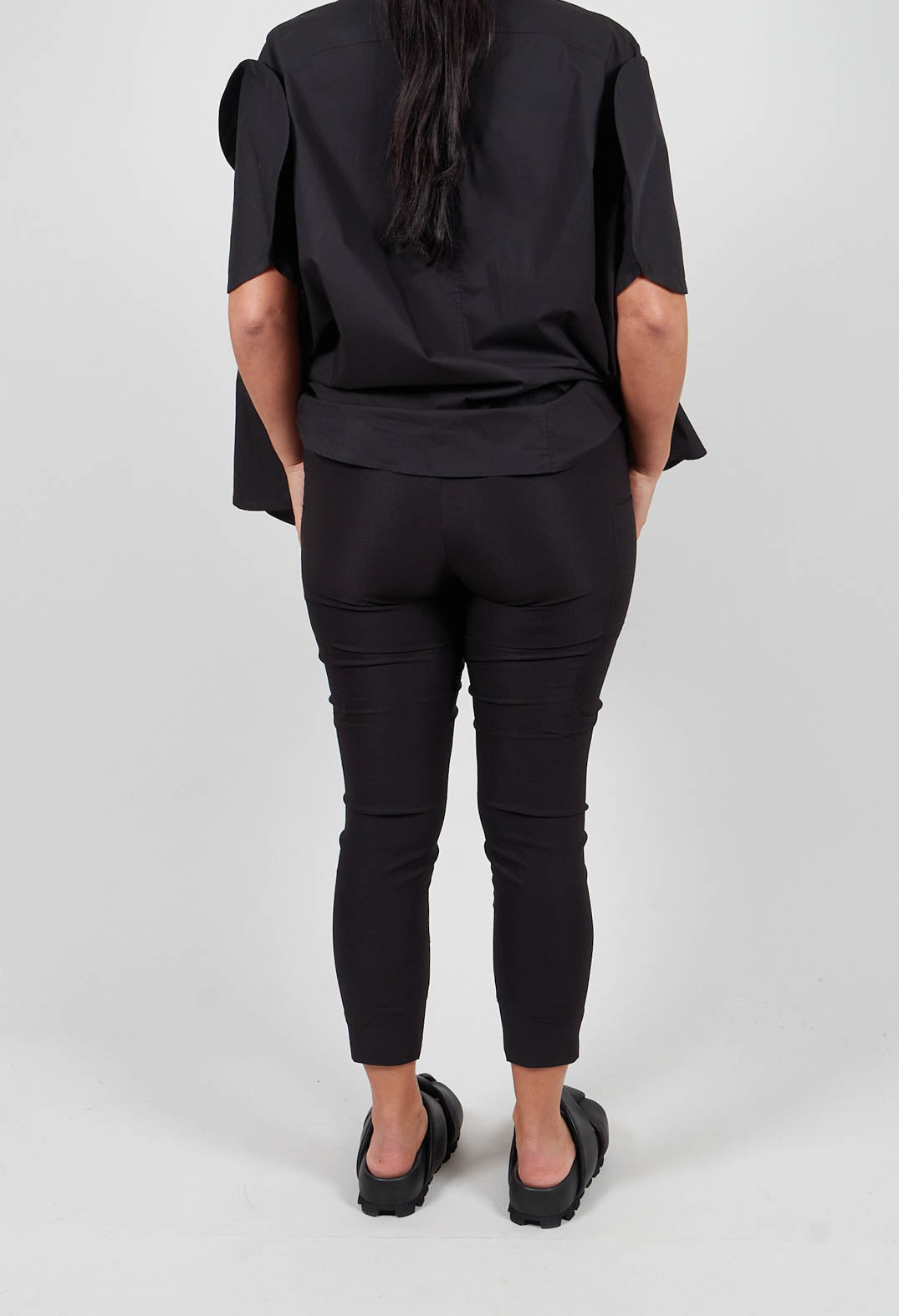 Pull On Slim Leg Trousers in Black - 3220109