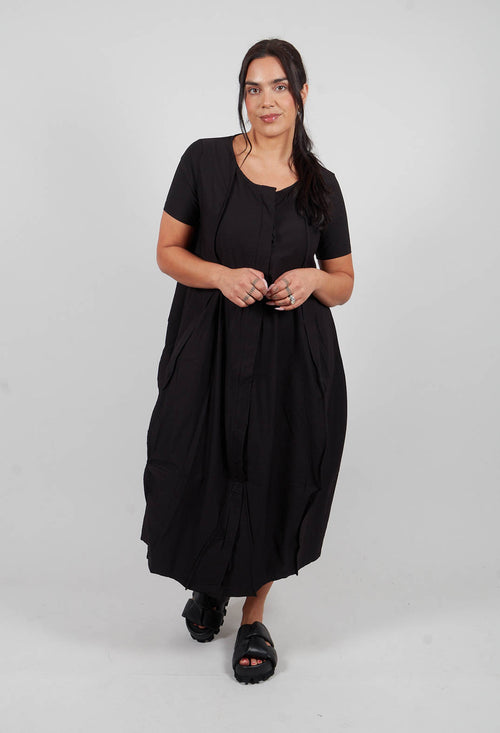 Tulip Hem Dress in Black - 3220910