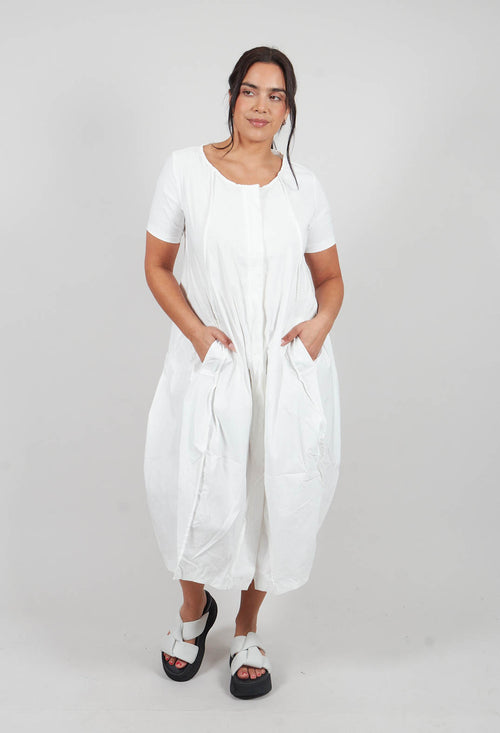 Tulip Hem Dress in Off White - 3220910