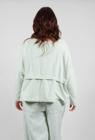 Oversized Jersey Top in Lime - 3250501