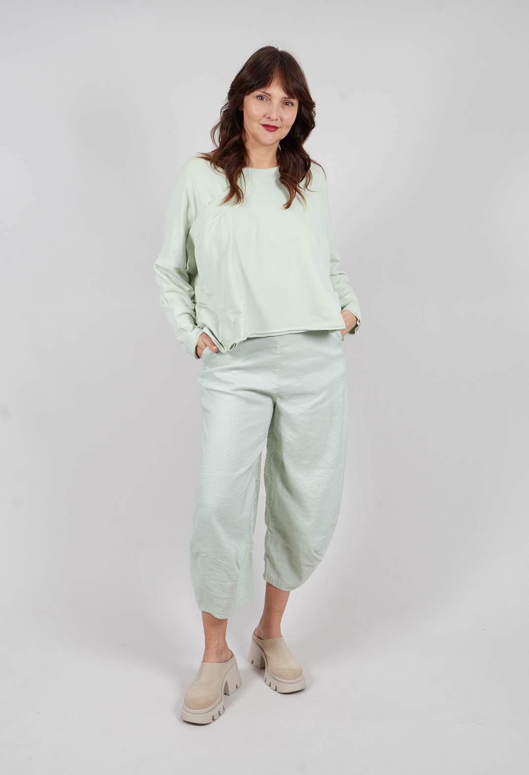 Oversized Jersey Top in Lime - 3250501