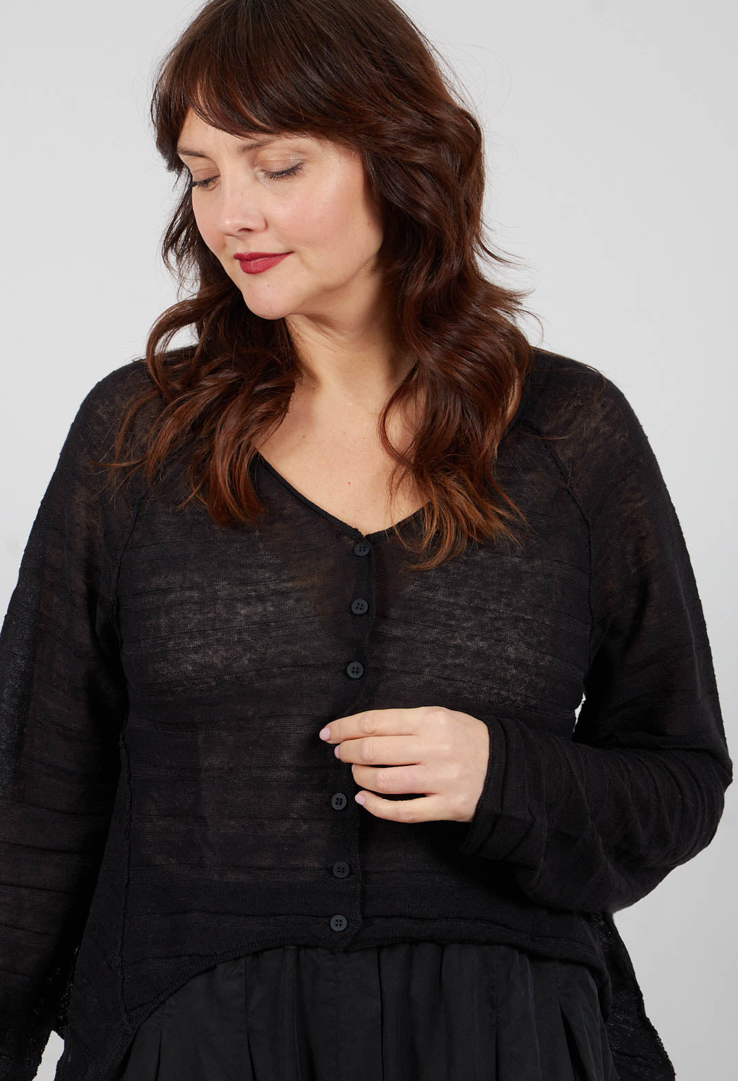 Cropped Cardigan in Black - 3277104