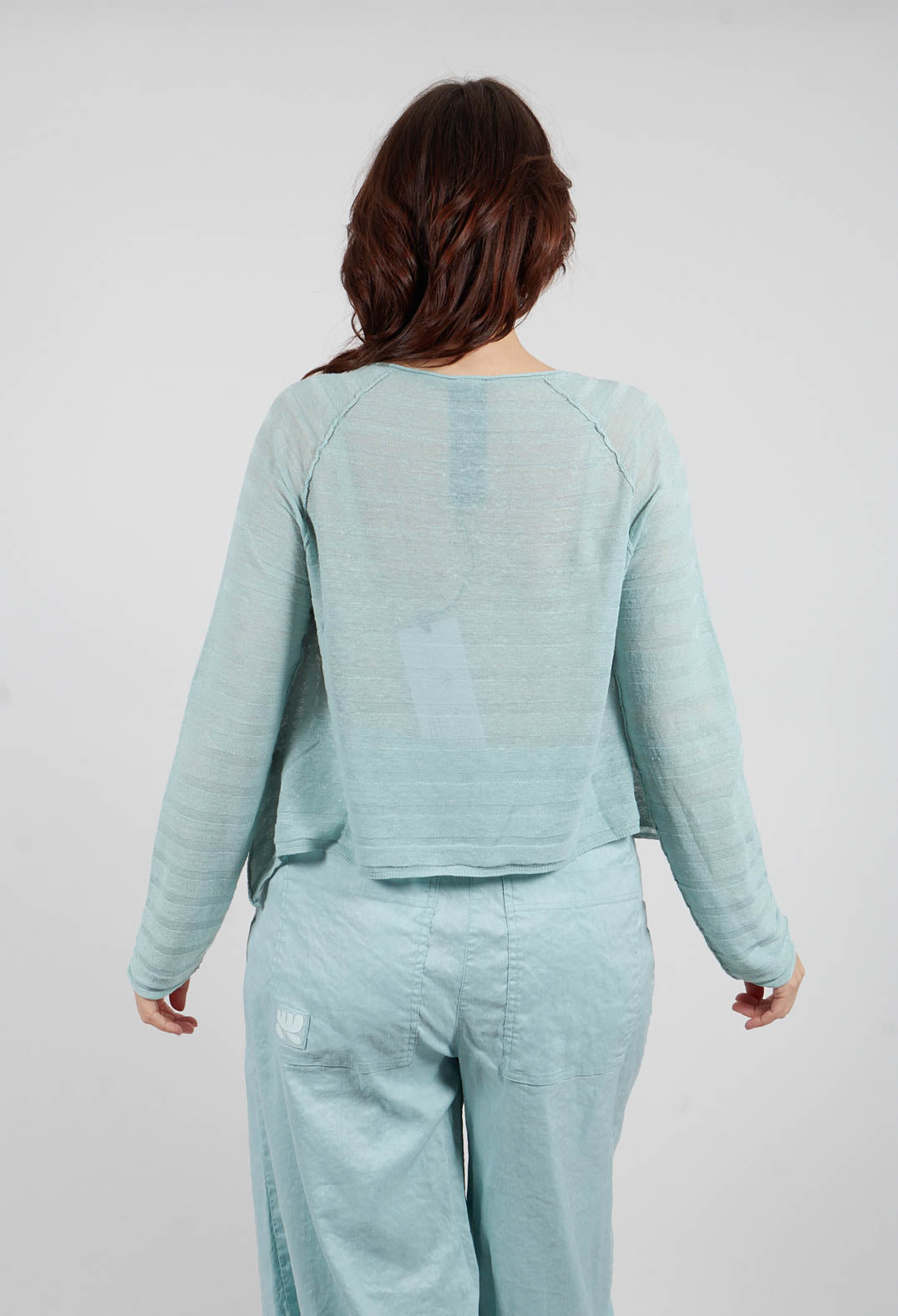 Cropped Cardigan in Mint - 3277104