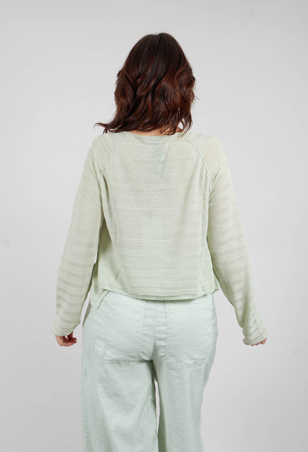 Cropped Cardigan in Lime - 3277104