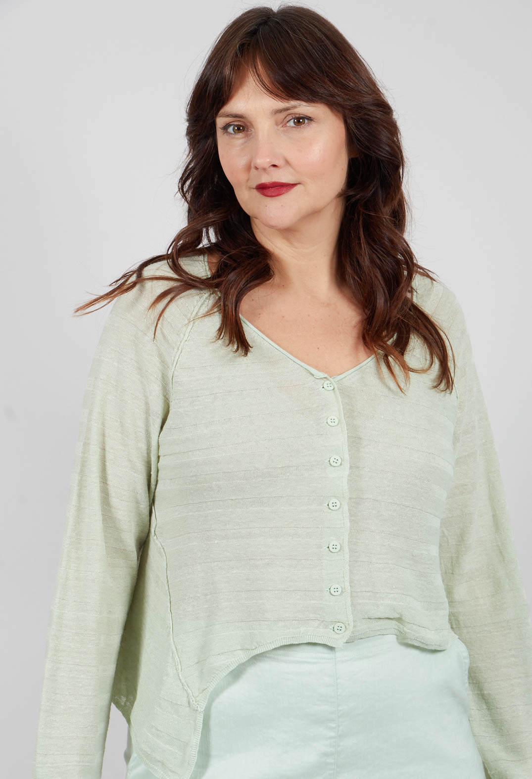 Cropped Cardigan in Lime - 3277104