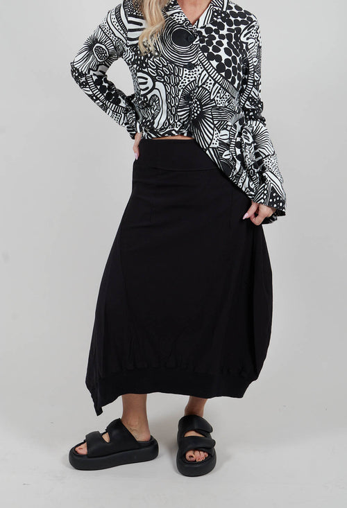 Pull On Jersey Skirt in Black - 3280303