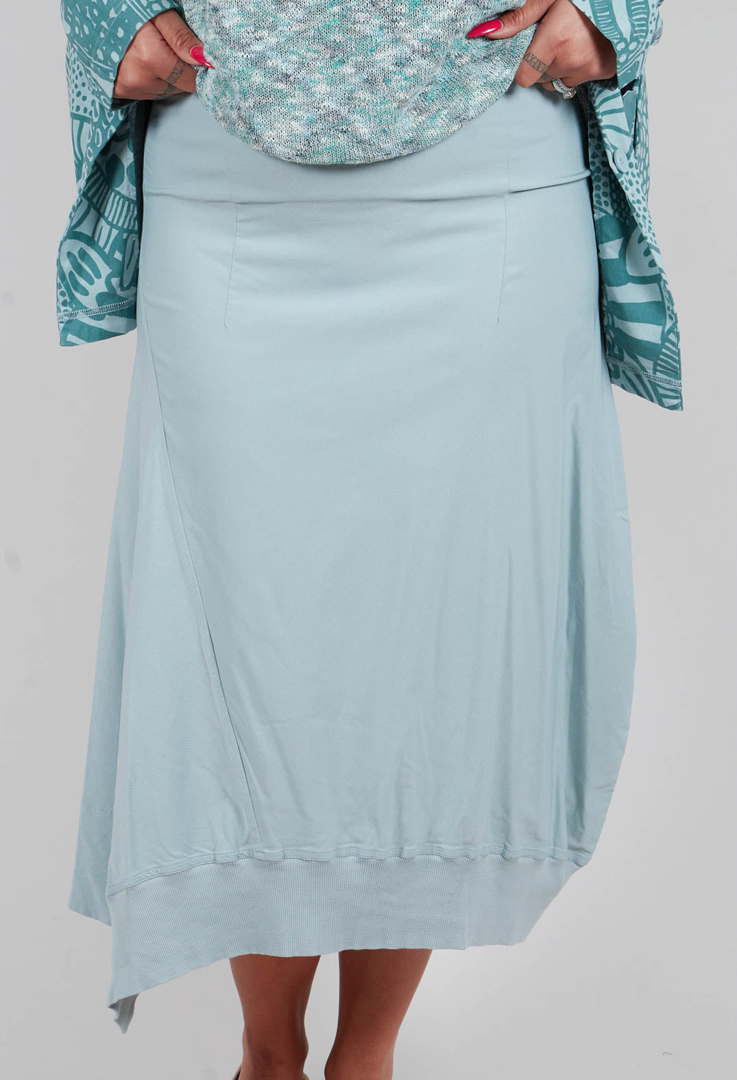 Pull On Jersey Skirt in Mint - 3280303